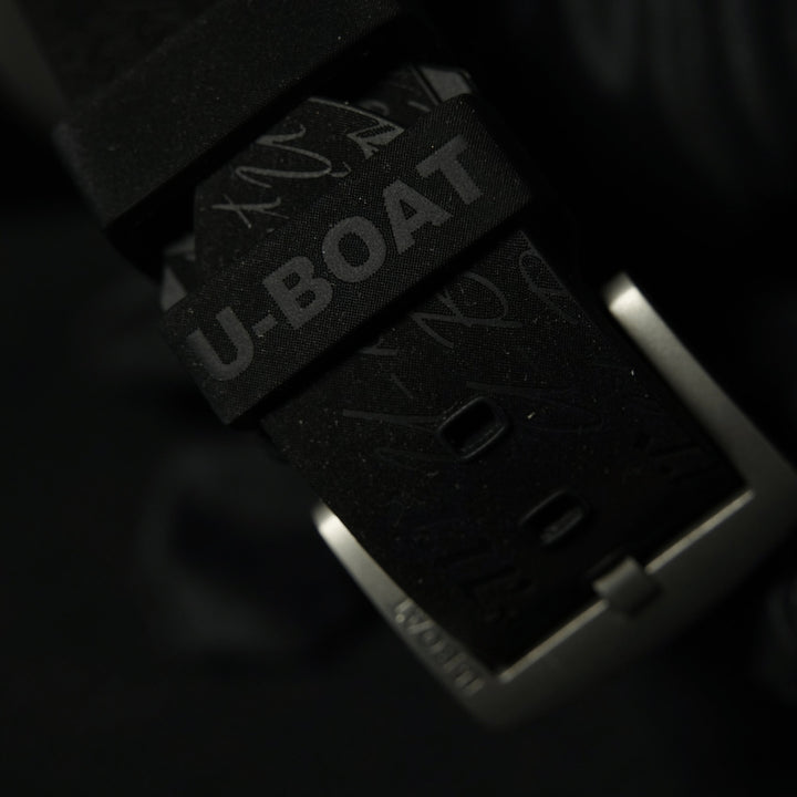 U-BOAT horloge U-65 SS GROEN 44 mm geskeletteerd kwartsstaal 3350