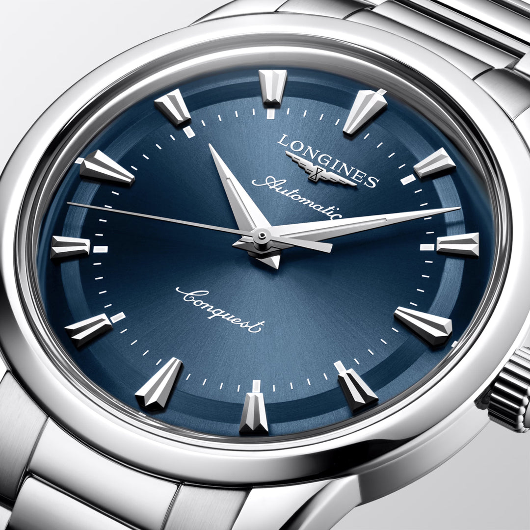 Longines Heritage 40mm blue steel automatic watch L1.650.4.92.6
