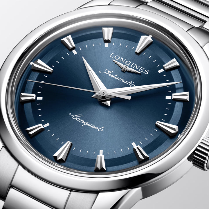 Longines Heritage 40mm blue steel automatic watch L1.650.4.92.6