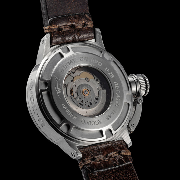 U-BOAT Classic watch U-46 46mm black automatic steel 4646