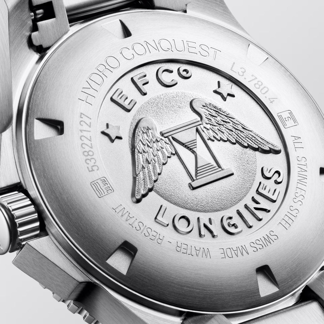 Longines Hydroconquest 39mm black automatic steel watch
