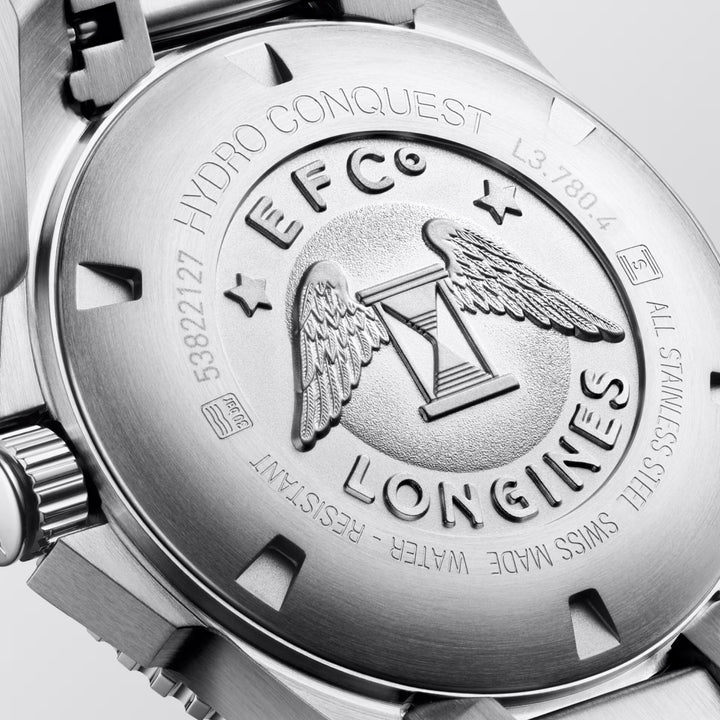 Longines Hydroconquest 39mm black automatic steel watch