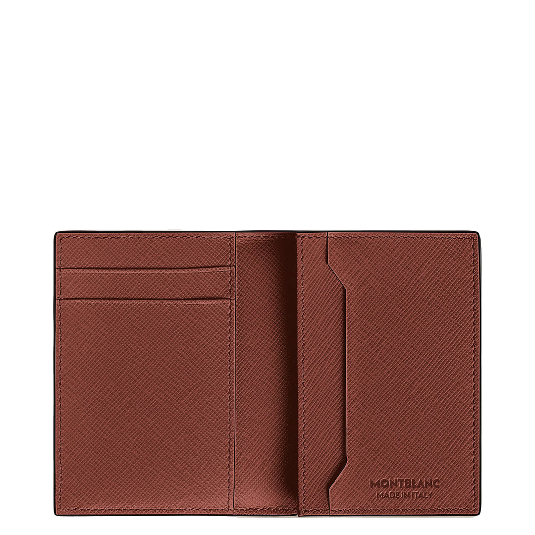 Montblanc kaarthouder 4 vakken Kleermakersleer rood eiken 223045