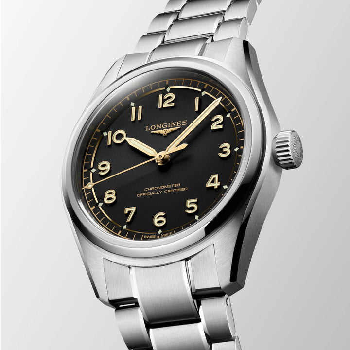 Longines Spirit Pilot 39mm black automatic watch L3.809.4.53.6