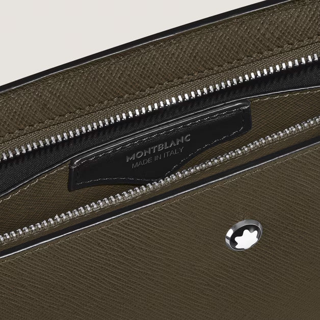 Montblanc Sartorial Kaki leren clutch 221566