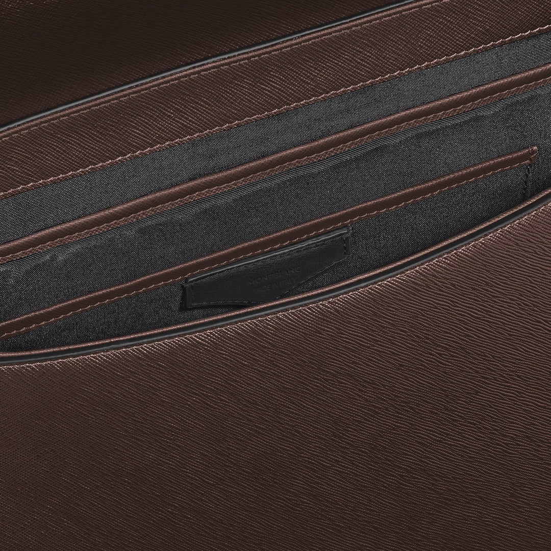 Montblanc Sartorial Ebony color leather messenger bag 222931