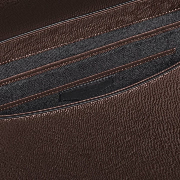 Montblanc Sartorial Ebony color leather messenger bag 222931
