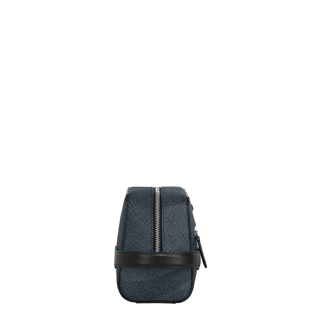 Montblanc Sartorial blauwe tweed clutch 220339