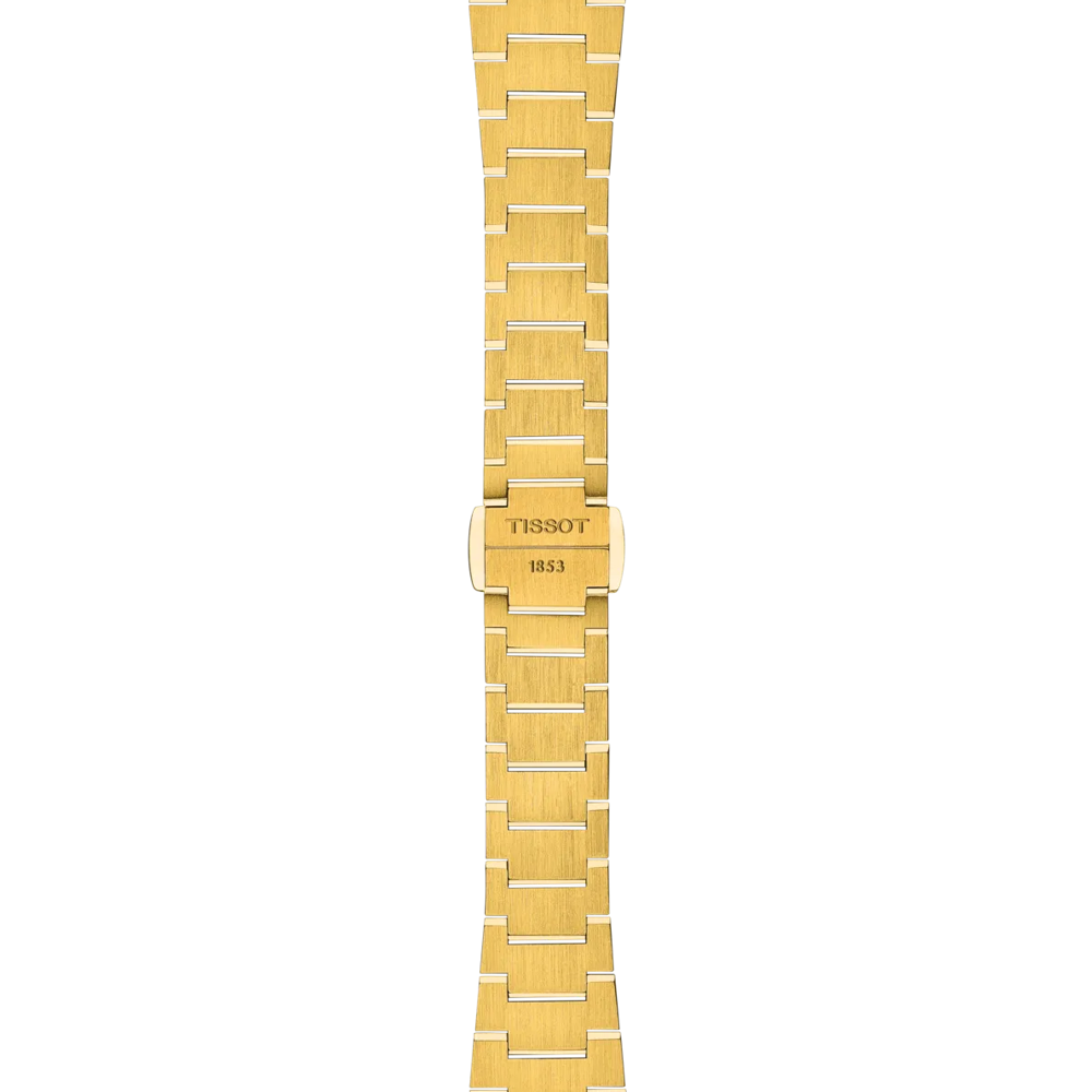 Tissot PRX 25 mm champagne kwartsstaal geel goud PVD afwerking T137.010.33.021.00