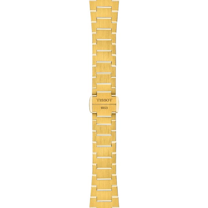 Tissot PRX 25 mm champagne kwartsstaal geel goud PVD afwerking T137.010.33.021.00