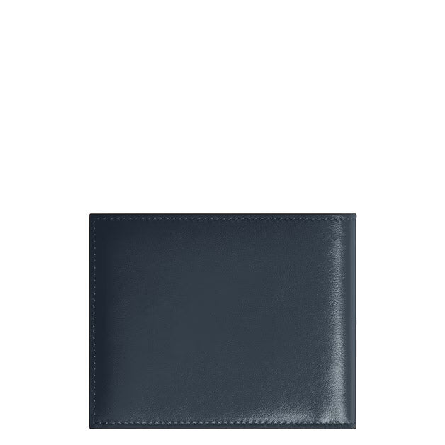 Montblanc 6-Pocket-Geldbörse Leder Meisterstück blauer Samt 220446