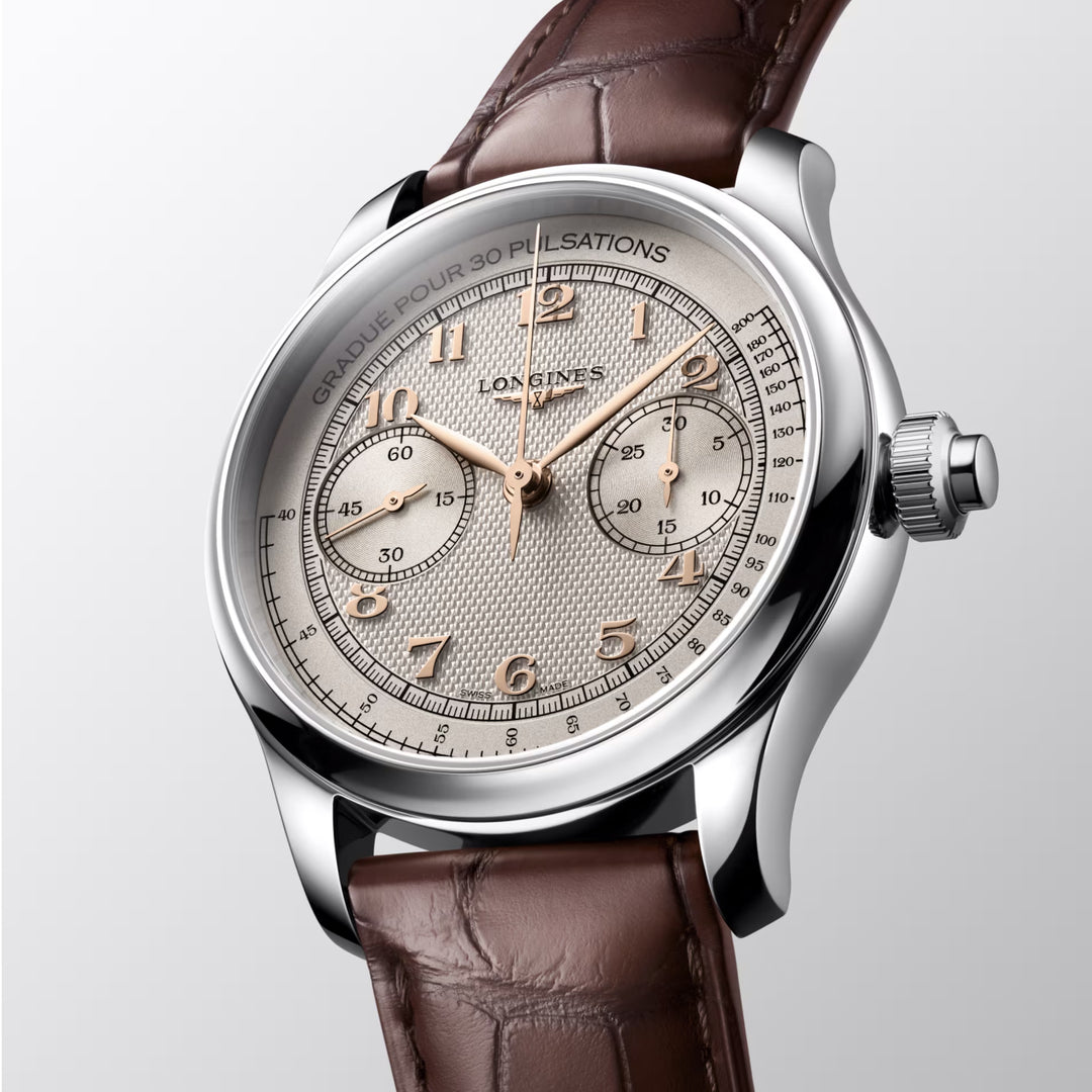 Longines watch Master Collection Chrono Monopusher 41mm ivory manual steel L2.960.4.78.2