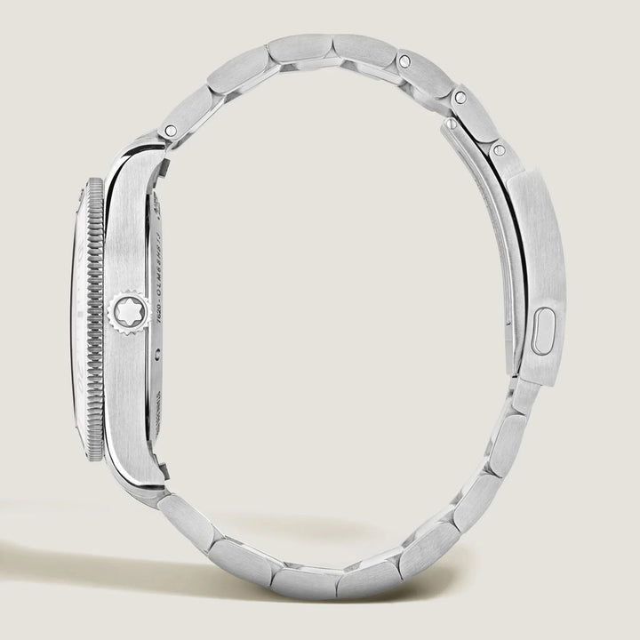 Montblanc horloge Iced Sea Automatic Date 0 Oxygen 38mm wit automatisch staal 134024