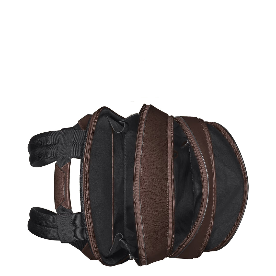Montblanc medium rugzak 3 compartimenten Kleermakersleer Ebony kleur 222929