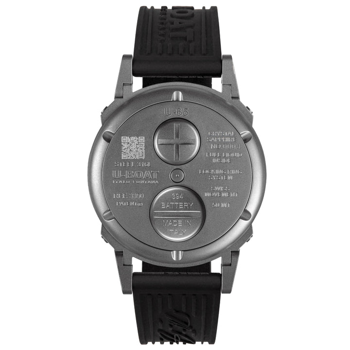 U-BOAT horloge U-65 SS GROEN 44 mm geskeletteerd kwartsstaal 3350