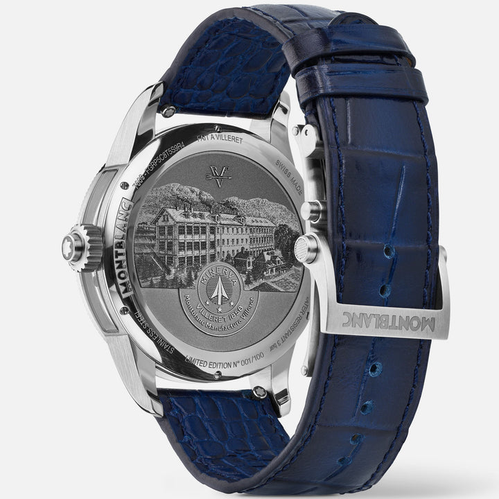 Montblanc horloge 1858 The Unveiled Minerva Chronograph Limited Edition - 100 stuks 43 mm skelet handmatig staal 133296