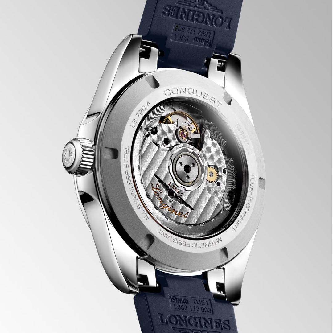 Longines Conquest 38mm blauw automatisch stalen horloge L3.720.4.92.9