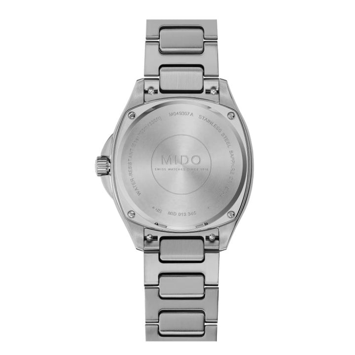 Mido horloge Multifort TV 35 34x35mm blauw parelmoer diamanten automatisch staal M049.307.11.136.00