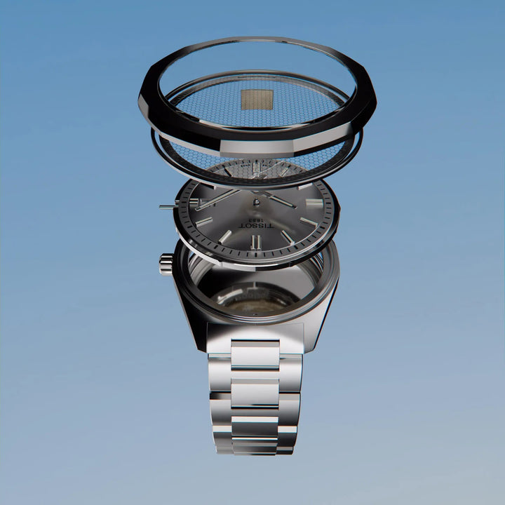 Tissot horloge PRC 100 Solar 39mm zilver quartz staal T151.422.11.031.00