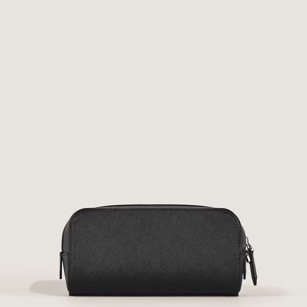 Montblanc small Sartorial black leather toiletry bag 221572
