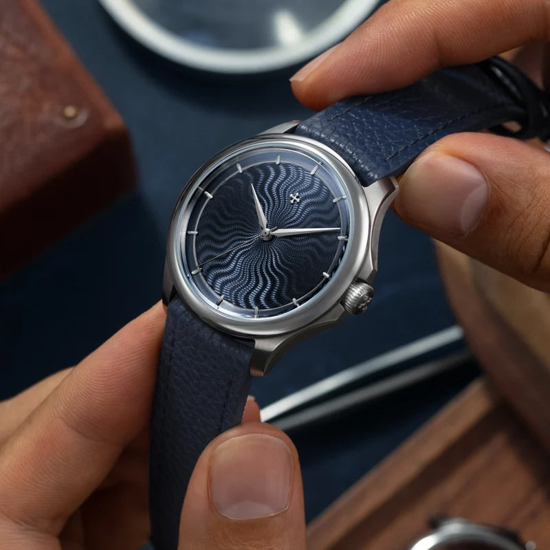 Venezianico Redentore Levius 38 mm blauw automatisch titanium 1521500
