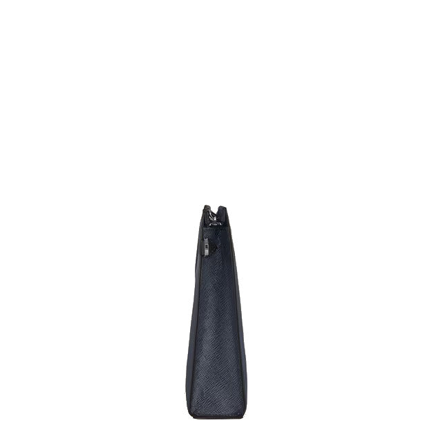 Montblanc blaue Tweed-Clutch 220428