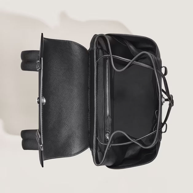 Montblanc mittlerer Sartorial Lederrucksack schwarz 220421