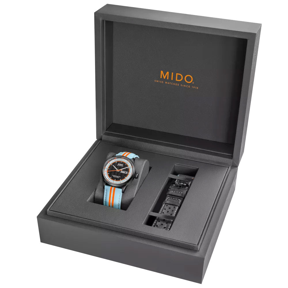 Mido-Uhr Multifort Chronometer 1 Racer 42 mm, schwarzer Automatikstahl, schwarzes PVD-Finish M038.431.36.051.00