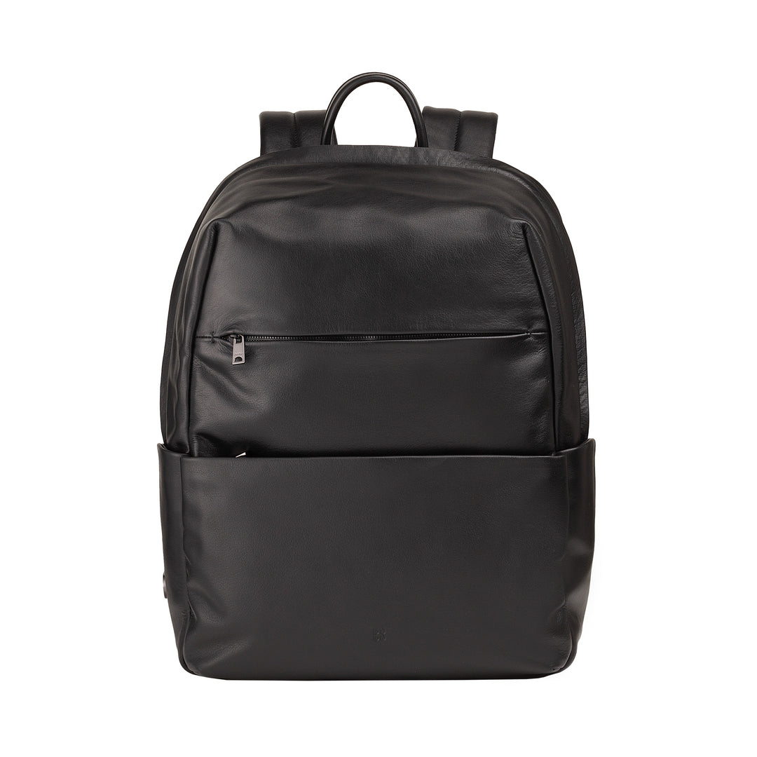 DUDU Unisex Leather Travel Backpack for Men and Women - Stylish and Durable Backpack for Tablet, Hiking and Work - Adjustable Shoulder Straps and Ergonomic Design
