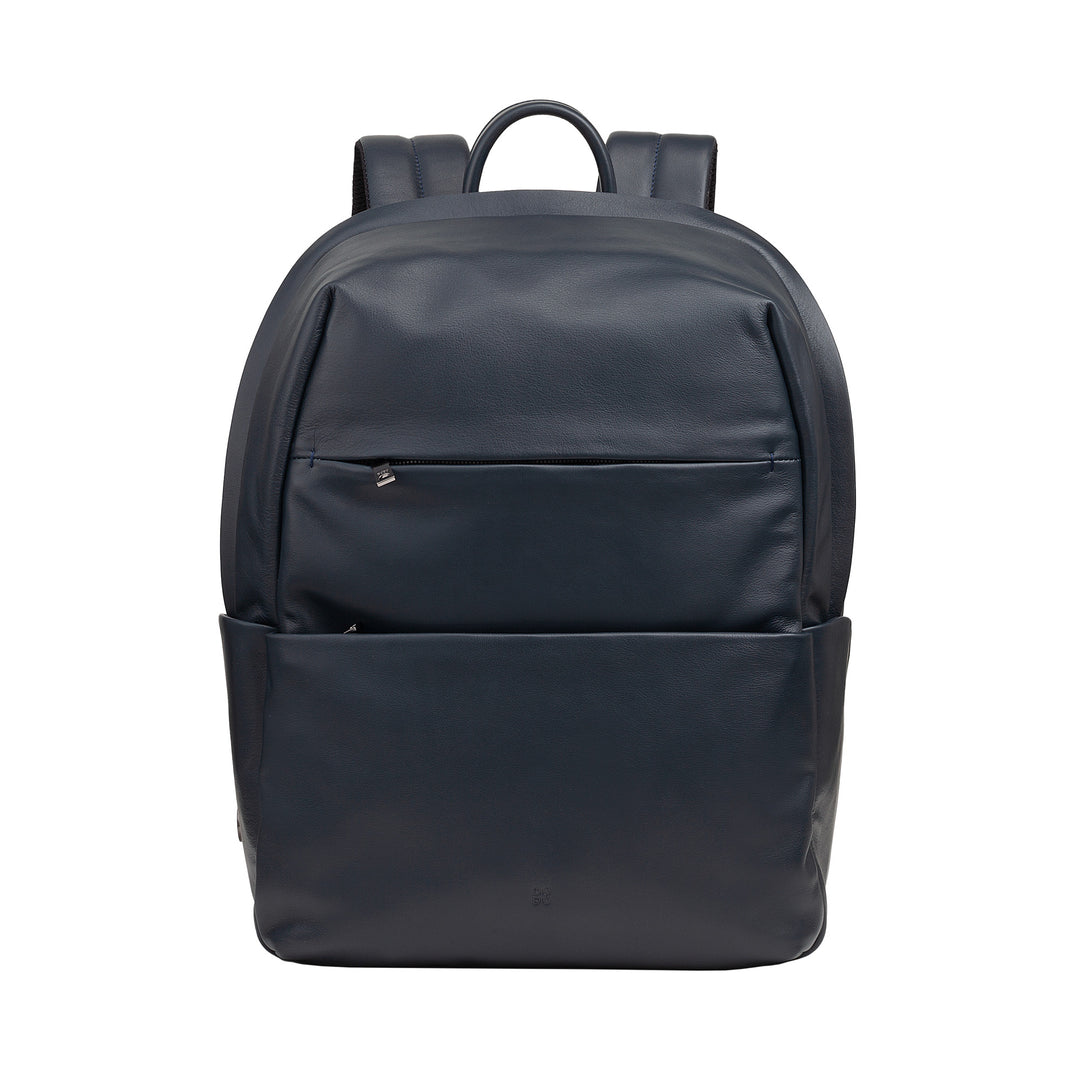 DUDU Unisex Leather Travel Backpack for Men and Women - Stylish and Durable Backpack for Tablet, Hiking and Work - Adjustable Shoulder Straps and Ergonomic Design