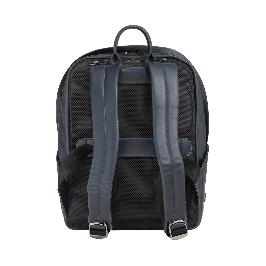 DUDU Unisex Leather Travel Backpack for Men and Women - Stylish and Durable Backpack for Tablet, Hiking and Work - Adjustable Shoulder Straps and Ergonomic Design