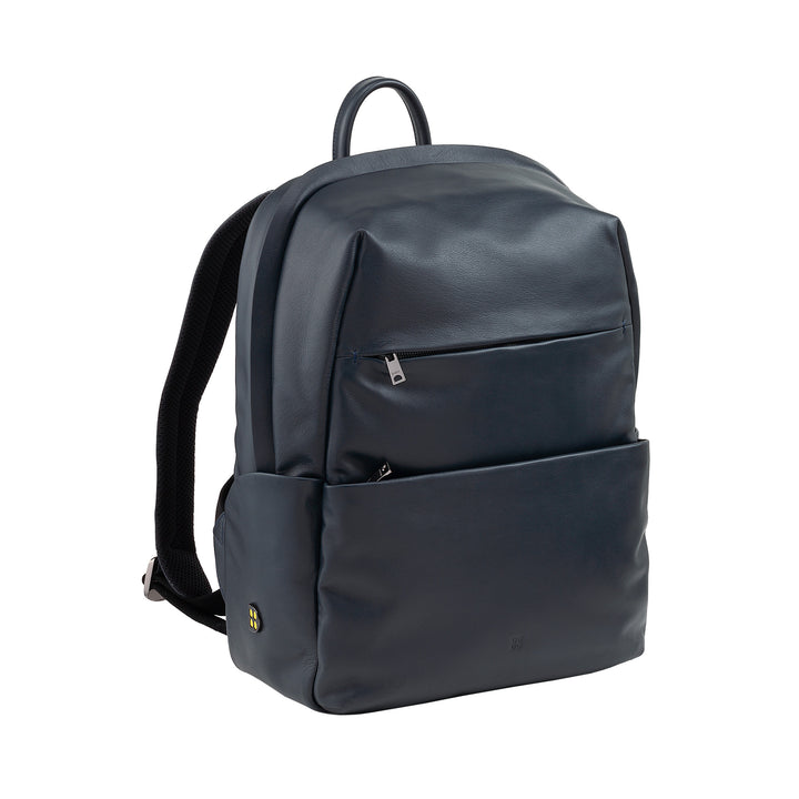 DUDU Unisex Leather Travel Backpack for Men and Women - Stylish and Durable Backpack for Tablet, Hiking and Work - Adjustable Shoulder Straps and Ergonomic Design