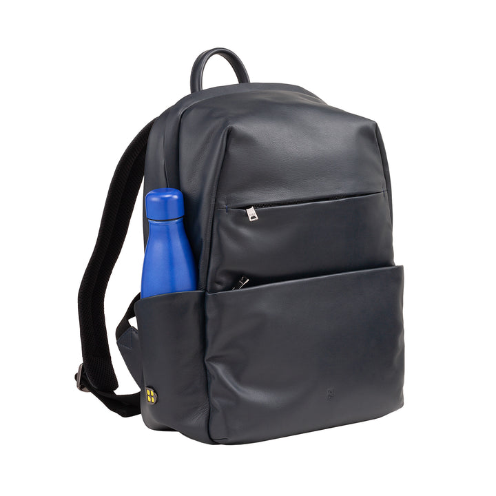 DUDU Unisex Leather Travel Backpack for Men and Women - Stylish and Durable Backpack for Tablet, Hiking and Work - Adjustable Shoulder Straps and Ergonomic Design