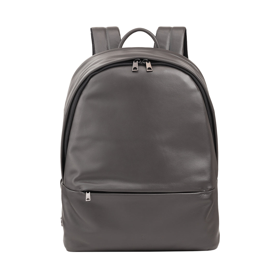 DUDU Leather Backpack for Men and Women 15L PC Holder - Elegant Travel and Work Backpack with Padded Laptop Pocket (up to 13"), Adjustable Shoulder Straps and Compact Design