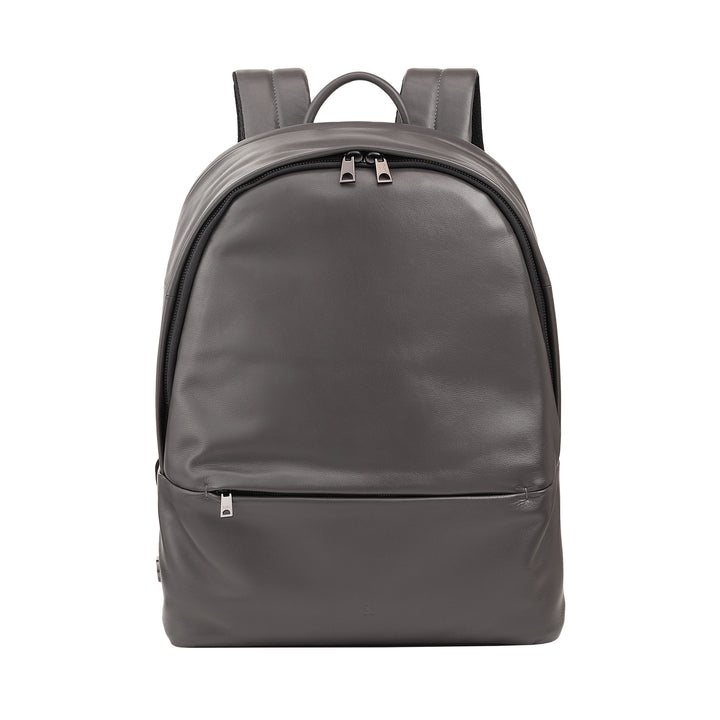 DUDU Leather Backpack for Men and Women 15L PC Holder - Elegant Travel and Work Backpack with Padded Laptop Pocket (up to 13"), Adjustable Shoulder Straps and Compact Design