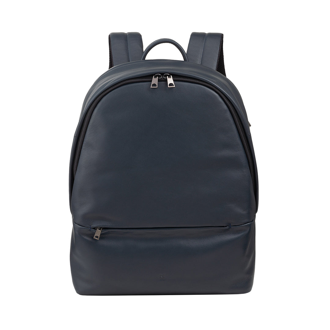 DUDU Leather Backpack for Men and Women 15L PC Holder - Elegant Travel and Work Backpack with Padded Laptop Pocket (up to 13"), Adjustable Shoulder Straps and Compact Design