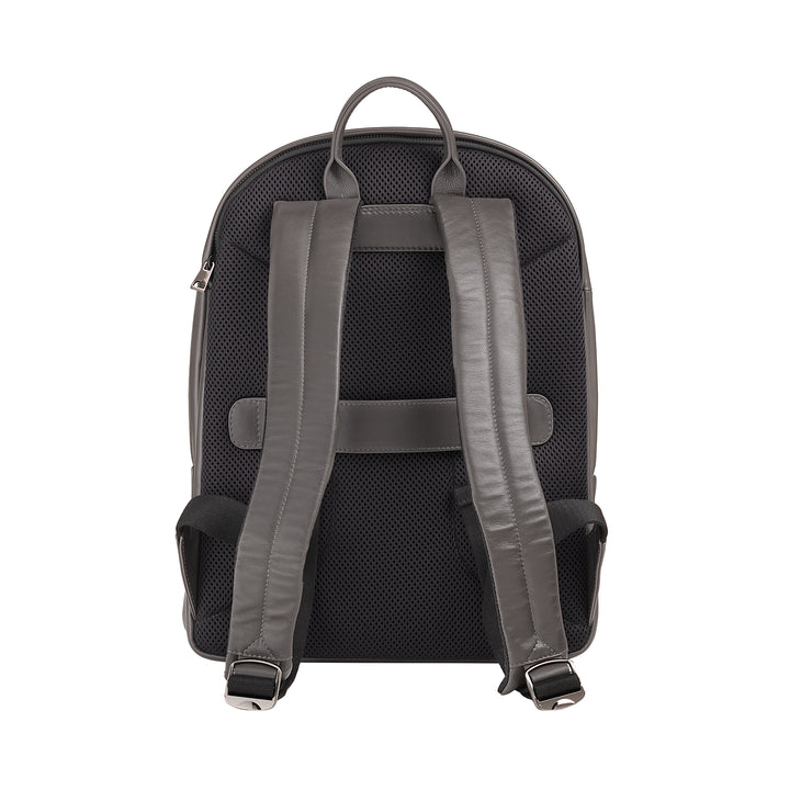 DUDU Leather Backpack for Men and Women 15L PC Holder - Elegant Travel and Work Backpack with Padded Laptop Pocket (up to 13"), Adjustable Shoulder Straps and Compact Design