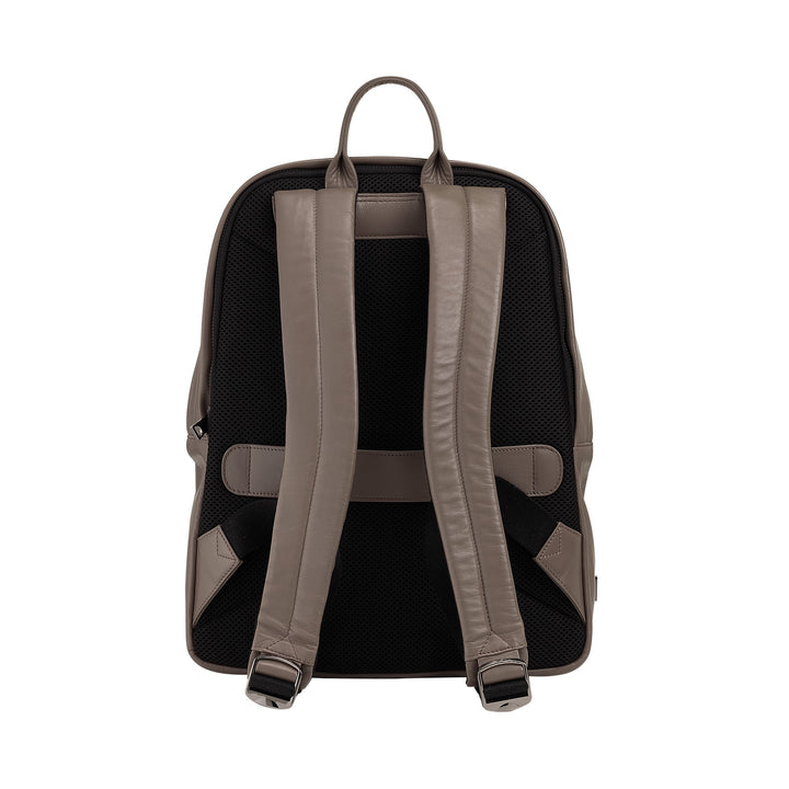 DUDU Leather Backpack for Men and Women, PC holder up to 15.6" MacBook 16 Inch, 20 Liter Travel Backpack, Office Work Backpack with an Elegant Essential Design