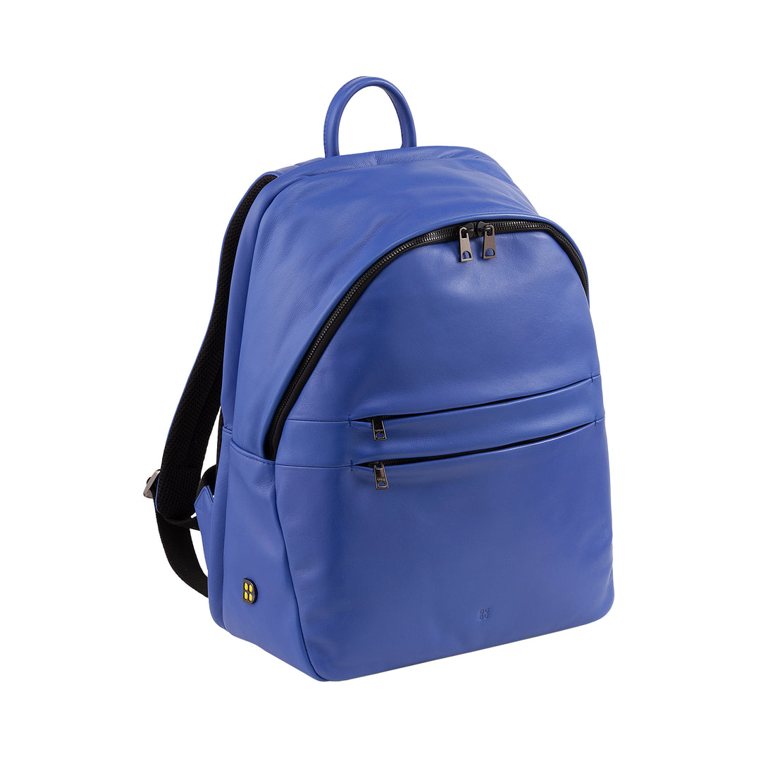 DUDU Leather Backpack for Men and Women, PC holder up to 15.6" MacBook 16 Inch, 20 Liter Travel Backpack, Office Work Backpack with an Elegant Essential Design