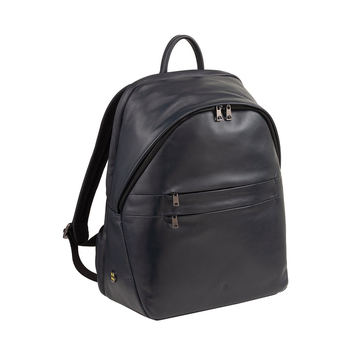 DUDU Leather Backpack for Men and Women, PC holder up to 15.6" MacBook 16 Inch, 20 Liter Travel Backpack, Office Work Backpack with an Elegant Essential Design