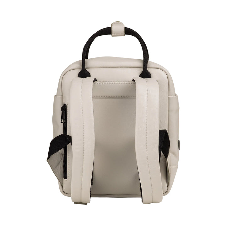 DUDU Leather Backpack for Men and Women - Elegant and Compact Unisex Casual Backpack, 6.5 Litres, with Front Pocket and Tablet Compartment, Perfect for Work, Travel and Leisure