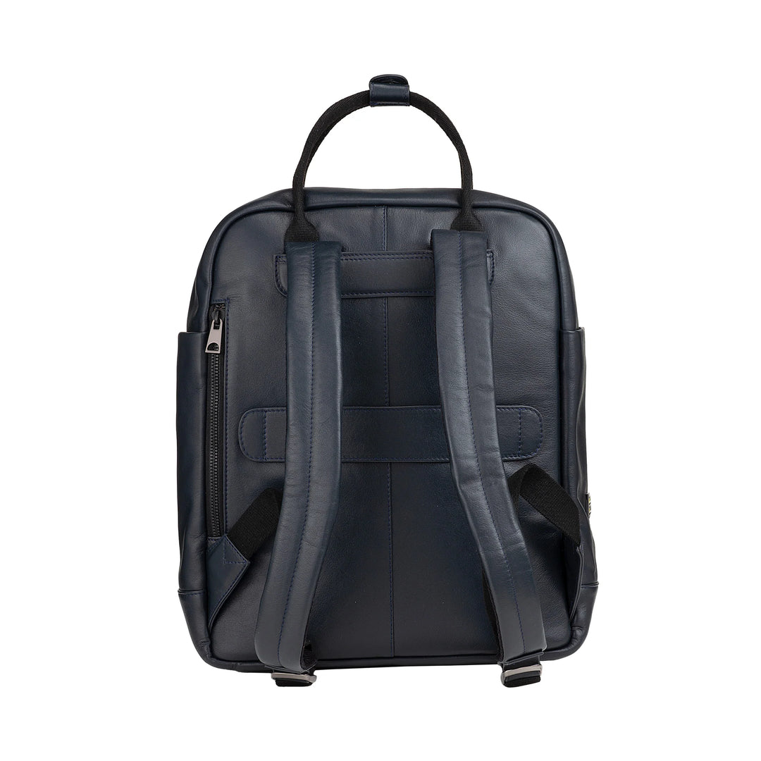 DUDU Lederrucksack für Damen und Herren – Eleganter und geräumiger Unisex-Freizeitrucksack, 19 Liter, mit Vordertasche und Tablet-Fach, perfekt für Arbeit, Reisen und Freizeit