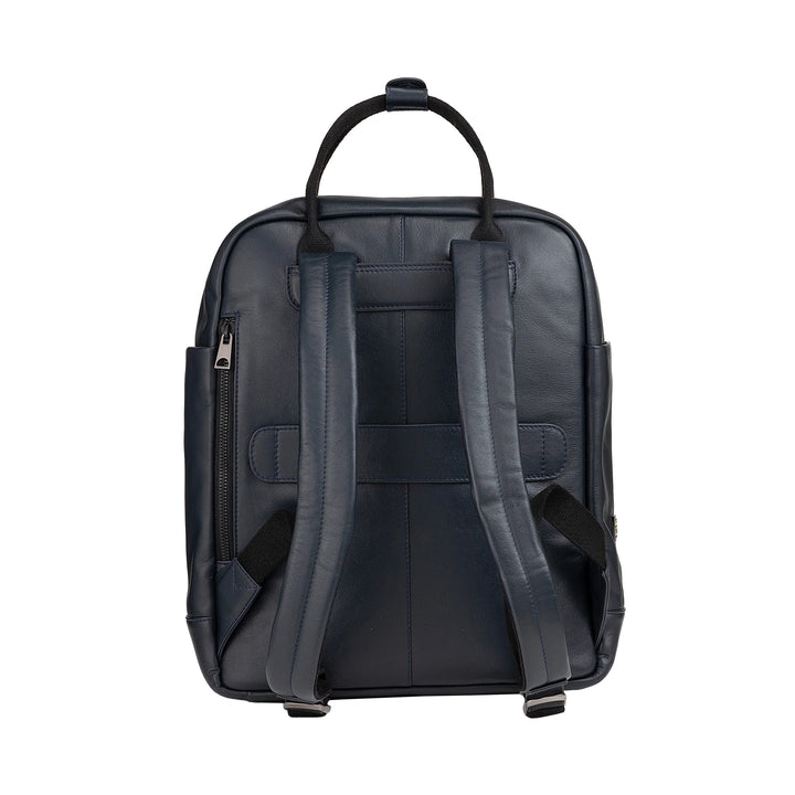DUDU Lederrucksack für Damen und Herren – Eleganter und geräumiger Unisex-Freizeitrucksack, 19 Liter, mit Vordertasche und Tablet-Fach, perfekt für Arbeit, Reisen und Freizeit