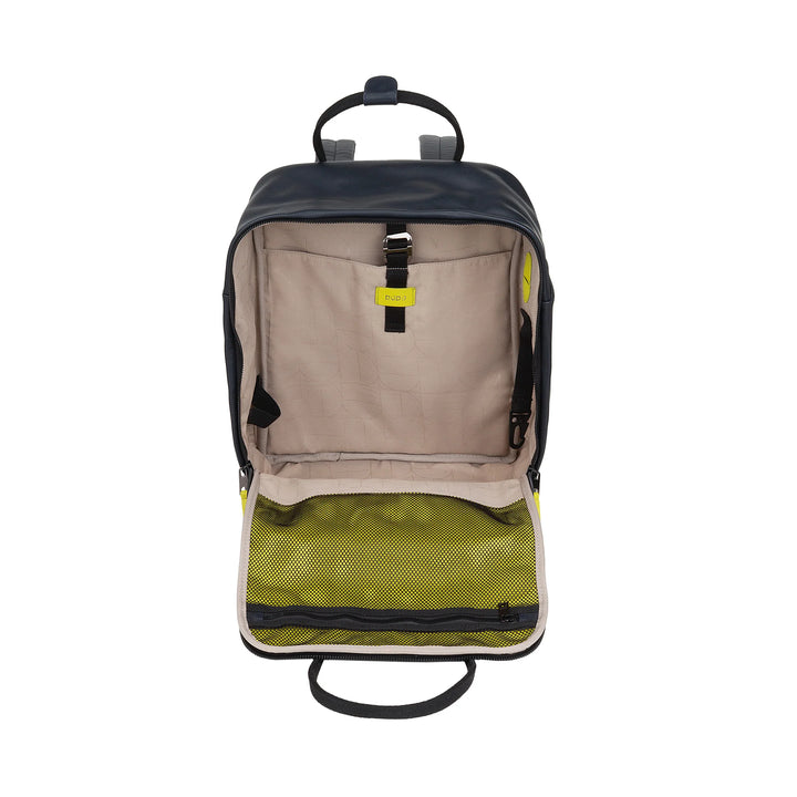 DUDU Lederrucksack für Damen und Herren – Eleganter und geräumiger Unisex-Freizeitrucksack, 19 Liter, mit Vordertasche und Tablet-Fach, perfekt für Arbeit, Reisen und Freizeit