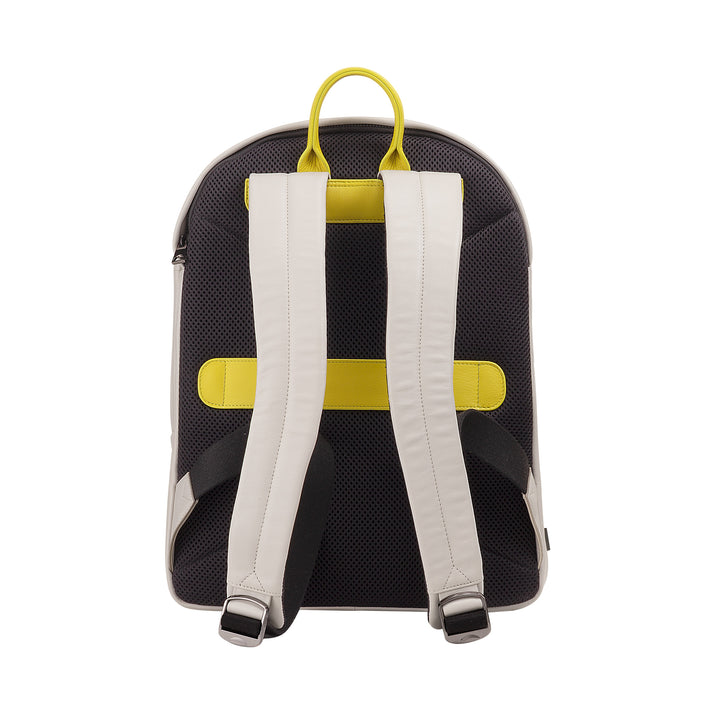 DUDU Lederrucksack für Damen und Herren – Tennis-inspiriertes Design, PC- oder MacBook-Rucksack, atmungsaktiver Rücken und gepolsterte Schultergurte