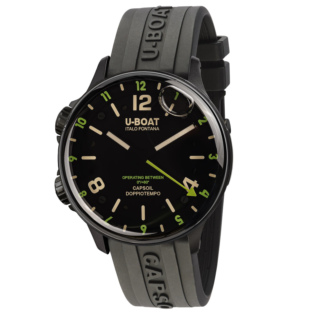 U-boot capsail horloge DLC Green Rehaut 45 mm zwart staal 8840