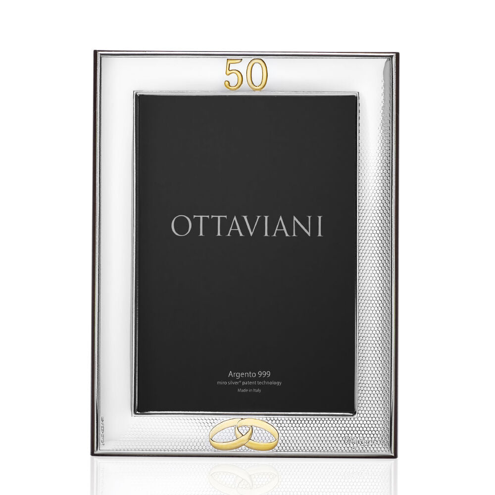 Ottaviani perfore frame 50 jaar huwelijk 13x18cm zilverlaminaat 5015a