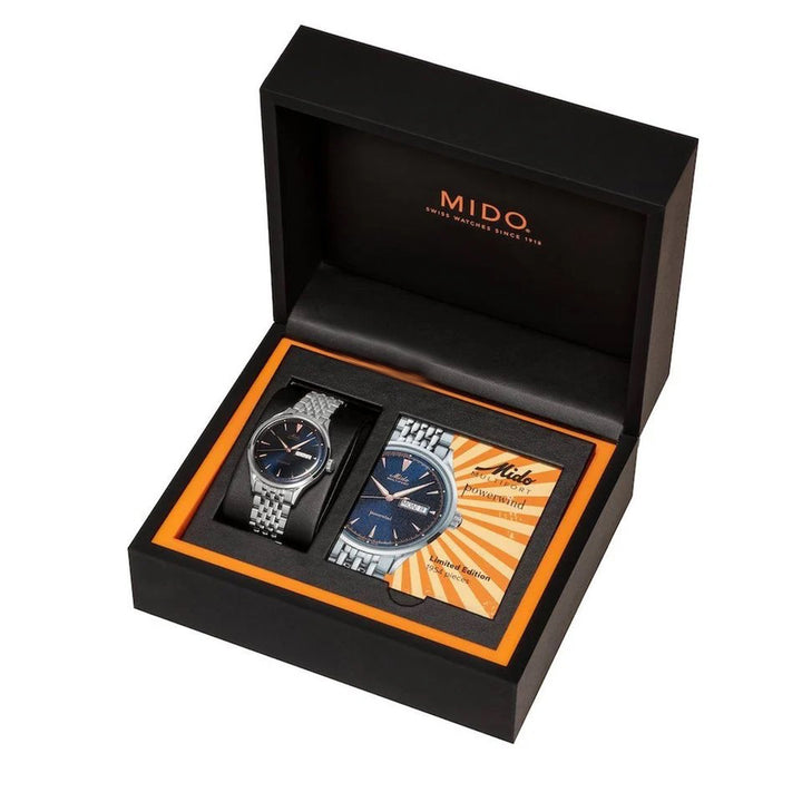 Mido Multifort Powerwind Watch Limited Edition 1954 Pieces 40 mm automatisch blauw staal M040.408.11.041.00
