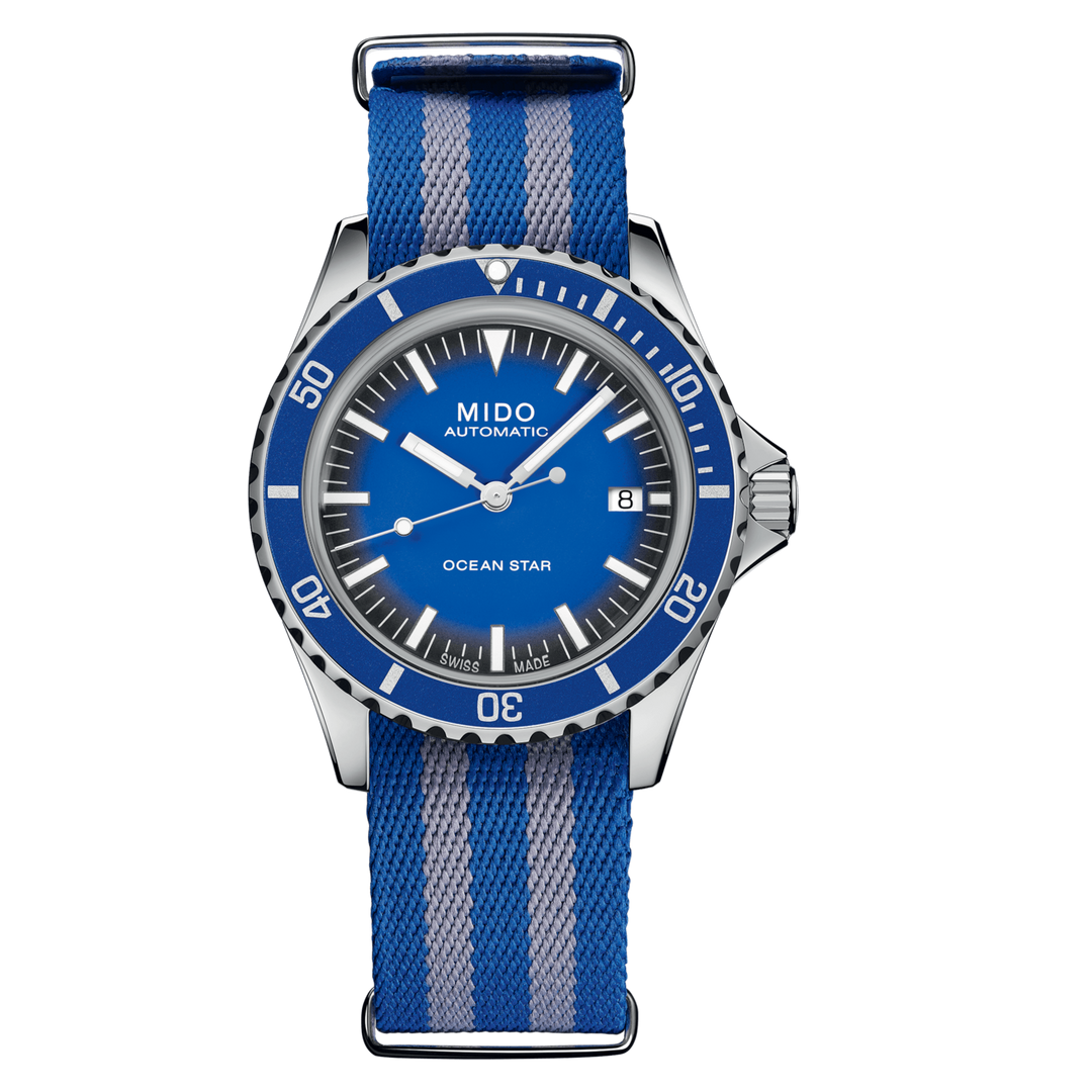 Mido Ocean Star Tribute Limited Edition 200pz 40 mm blauw automatisch staal