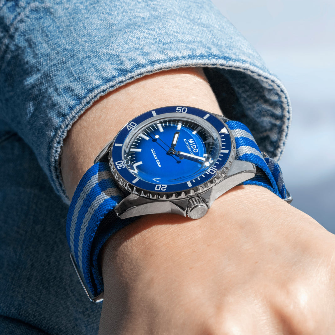 Mido Ocean Star Tribute Limited Edition 200pz 40 mm blauw automatisch staal
